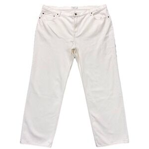 Abercrombie & Fitch  *The Loose High Rise*Jeans Womens 36/22L White Wide Leg NEW